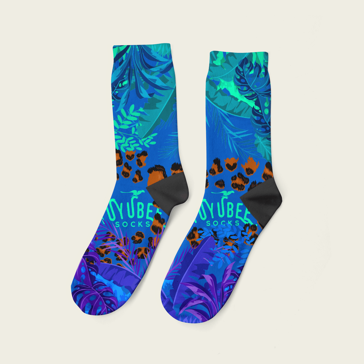 Jungle Azul Efecto - Yuyubee Socks - Calcetin Sock