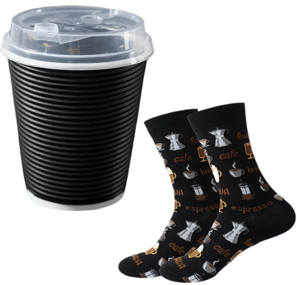 Calcetines café en vaso