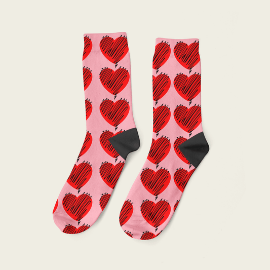 Corazones - Yuyubee Socks - Calcetin Sock
