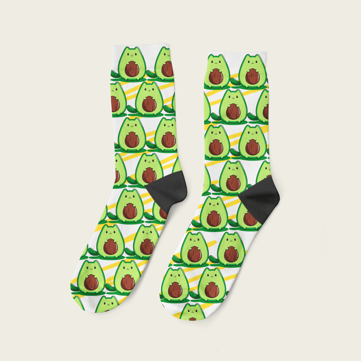 Gato Aguacate - Yuyubee Socks - Calcetin Sock